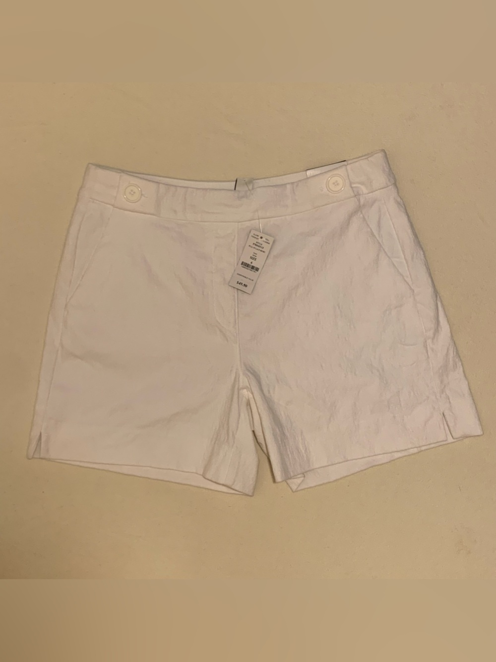 White House Black Market Lace Pull On Shorts White Tailored Bermuda Dressy Sz 6